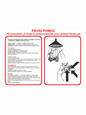 Pravidla první pomoci - První pomoc při zasažení látkami klasifikovanými jako zdraví škodlivé