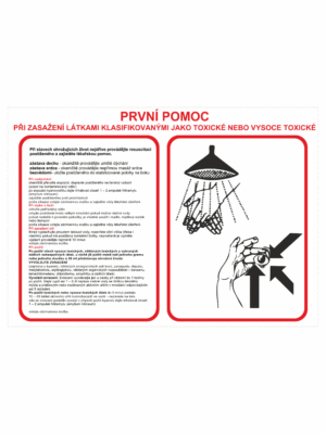 Pravidla první pomoci - První pomoc při zasažení látkami klasifikovanými jako toxické nebo vysoce toxické