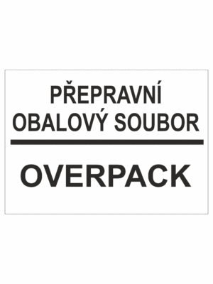Značení nebezpečných látek a obalů - ADR Texty: Přepravní obalový soubor / Overpack