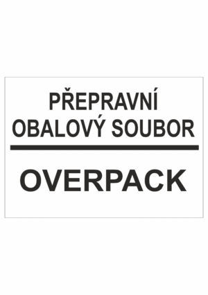 Značení nebezpečných látek a obalů - ADR Texty: Přepravní obalový soubor / Overpack