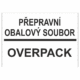 290083 | KRIŽAN - safetyshop Značení nebezpečných látek a obalů - ADR Texty: Přepravní obalový soubor / Overpack