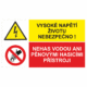 298211 | KRIŽAN - safetyshop Bezpečnostní kombinovaná tabulka: Vysoké napětí životu nebezpečno / Nehas vodou ani pěnovými přístroji