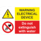 298214eb | KRIŽAN - safetyshop Bezpečnostní vícejazyčné tabulky: Warning electrical equipment / Do not extuingish with water
