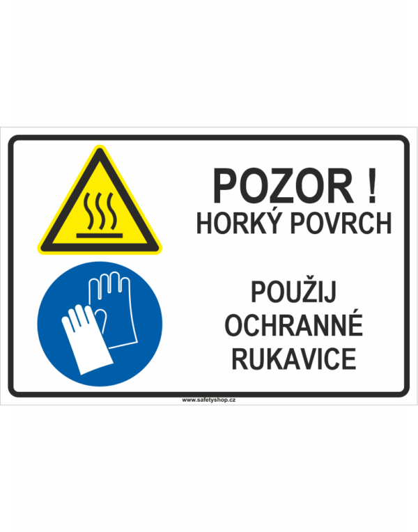 Pozor! Horký povrch  - Použij ochranné rukavice ISO 7010