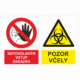299140 | KRIŽAN - safetyshop Kombinovaná tabulka zákazová symbol s textem: "Nepovolaným vstup zakázán" a výstražná symbol s textem: "Pozor včely"