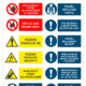 Značení budov - Označení staveniště: Tabule Bezpečnostní upozornění s bezpečnostními značkami