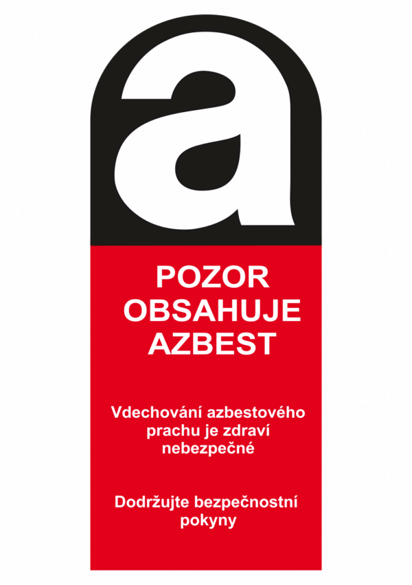 Pozor obsahuje azbest
