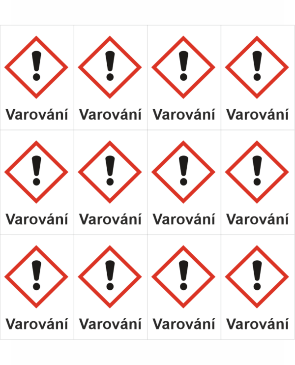 GHS 07 Dráždivé - Varování