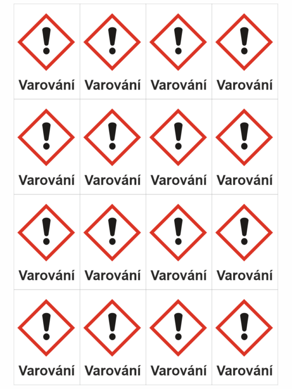 GHS 07 Dráždivé - Varování