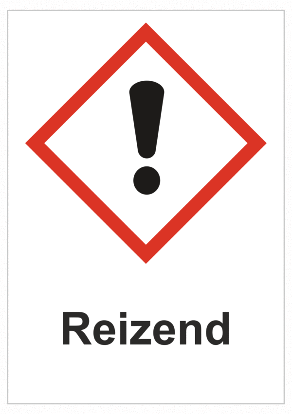 Značení nebezpečných látek a obalů - Symboly GHS s textem: "Reizend"