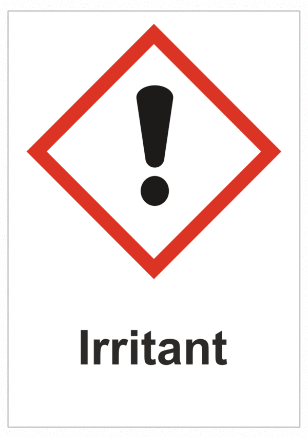 Značení nebezpečných látek a obalů - Symboly GHS s textem: "Irritant"