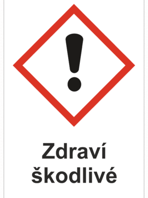 Značení nebezpečných látek a obalů - Symboly GHS s textem: Zdraví škodlivé