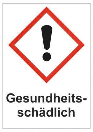 Značení nebezpečných látek a obalů - Symboly GHS s textem: Gesundheits-schädlich