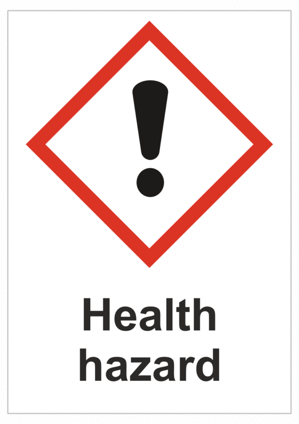 Značení nebezpečných látek a obalů - Symboly GHS s textem: Health hazard