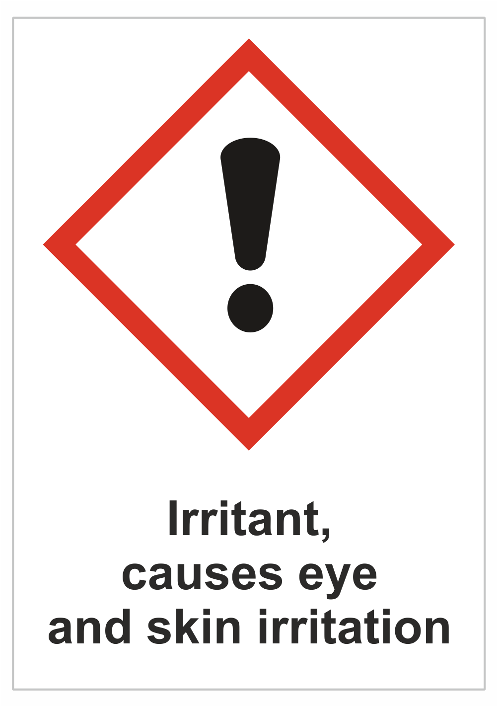 Irritant Causes Eye And Skin Irritation KRI AN Safetyshop
