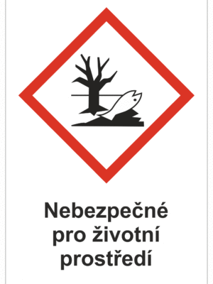 Značení nebezpečných látek a obalů - Symboly GHS s textem: "Nebezpečné pro životní prostředí"