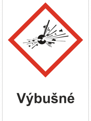 Značení nebezpečných látek a obalů - Symboly GHS s textem: "Výbušné"