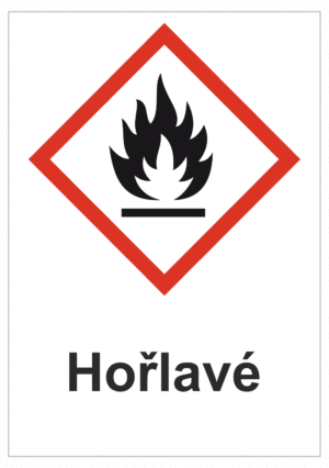 Značení nebezpečných látek a obalů - Symboly GHS s textem: "Hořlavé"