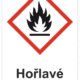 Značení nebezpečných látek a obalů - Symboly GHS s textem: "Hořlavé"