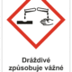 Značení nebezpečných látek a obalů - Symboly GHS s textem: "Dráždivé, způsobuje vážné poškození zraku"