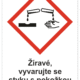 Značení nebezpečných látek a obalů - Symboly GHS s textem: "Žíravé, vyvarujte se styku s pokožkou a zrakem"
