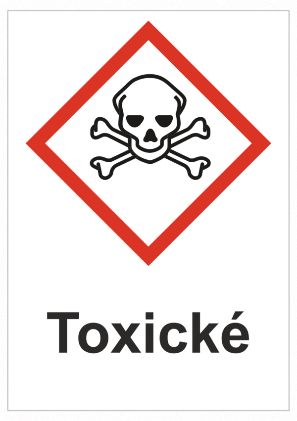 Značení nebezpečných látek a obalů - Symboly GHS s textem: "Toxické"