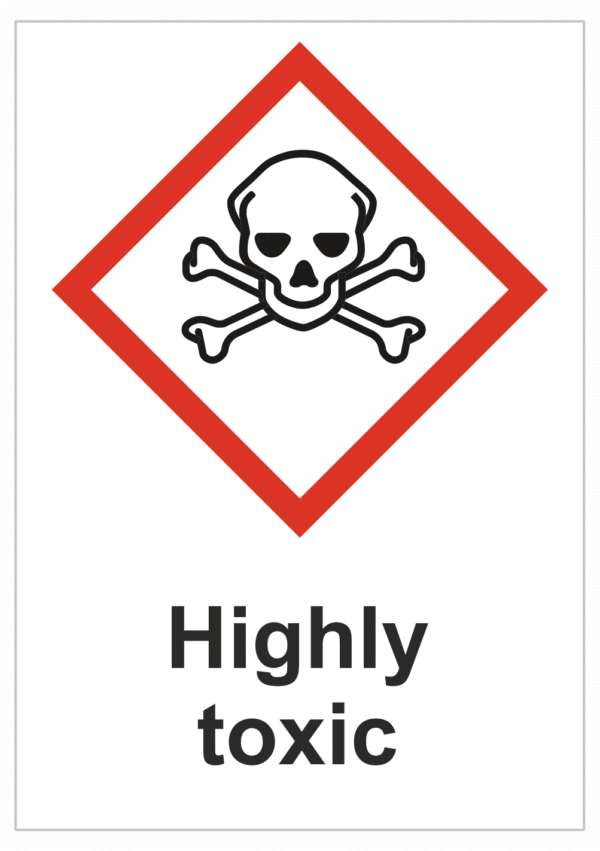 Značení nebezpečných látek a obalů - Symboly GHS s textem: "Highly toxic"
