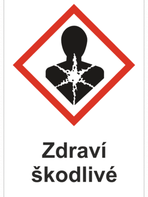 Značení nebezpečných látek a obalů - Symboly GHS s textem: "Zdraví škodlivé"
