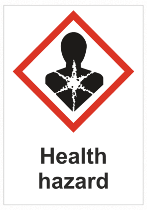 Značení nebezpečných látek a obalů - Symboly GHS s textem: "Health hazard"