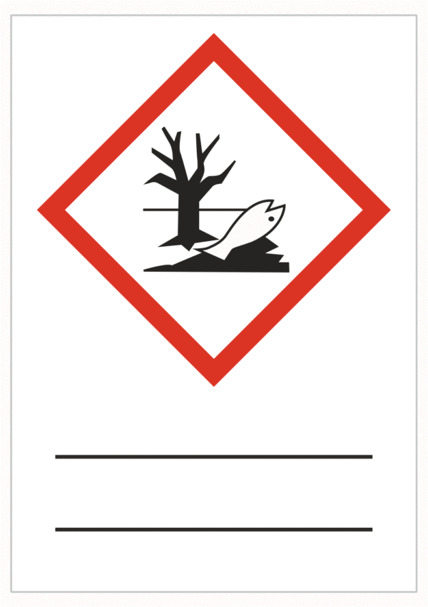 Značení nebezpečných látek a obalů - Symboly GHS s textem: Symbol Nebezpečné pro životní prostředí + Vlastní popis