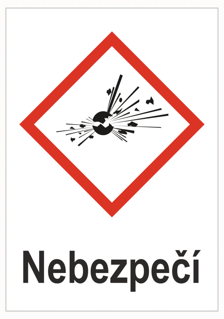Značení nebezpečných látek a obalů - Symboly GHS Nebezpečí: Výbušné