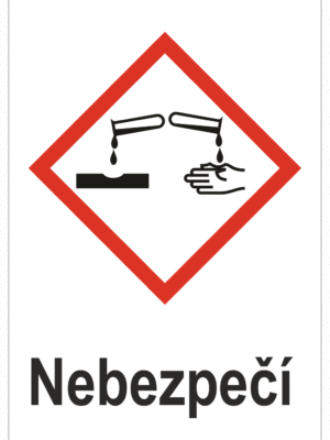 Značení nebezpečných látek a obalů - Symboly GHS Nebezpečí: Korozivní