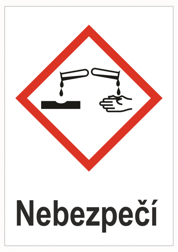 Značení nebezpečných látek a obalů - Symboly GHS Nebezpečí: Korozivní