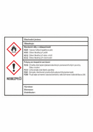 Značení nebezpečných látek a obalů - GHS štítky s názvem: Škodlivé / Vysoce hořlavé