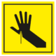 Značení strojů dle ISO 11 684 - Symboly: Nebezpečí propíchnutí ruky