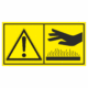 355003h | KRIŽAN - safetyshop Značení strojů dle ISO 11 684 - Kombinovaný štítek: Výstraha / Horký povrch (Horizontální)