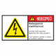 355133 | KRIŽAN - safetyshop Značení strojů dle ISO 3864-2 - Nebezpečí: "Nebezpečné napětí / proud / Kontakt může způsobit elektrický šok nebo popálení / Před údržbou vypněte a odpojte"