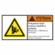 355142 | KRIŽAN - safetyshop Značení strojů dle ISO 3864-2 - Výstraha: "Pohyblivé části mohou rozdrtit a pořezat / Nepracujte s odstraněnou ochranou / Před údržbou odstupujte podle předpisů odstavení"