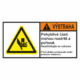 355144 | KRIŽAN - safetyshop Značení strojů dle ISO 3864-2 - Výstraha: "Pohyblivé části mohou rozdrtit a pořezat / Nepřibližujte se rukama / Před údržbou postupujte podle předpisů odstavení"