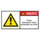 Značení strojů dle ISO 3864-2 - Nebezpečí: "Pozor nebezpečí úrazu pohybující se části!