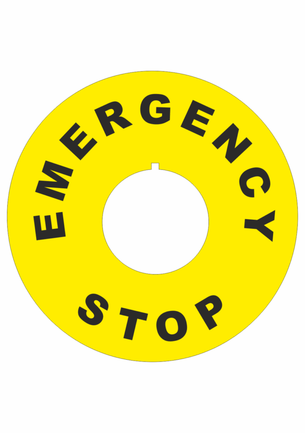 Značení strojů a zařízení - Značení nouzového zastavení: Emergency stop