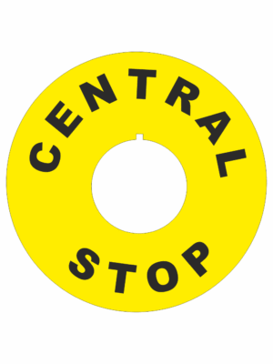 Značení strojů a zařízení - Značení nouzového zastavení: Central stop