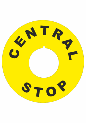 Značení strojů a zařízení - Značení nouzového zastavení: Central stop