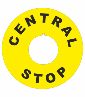 Značení strojů a zařízení - Značení nouzového zastavení: Central stop