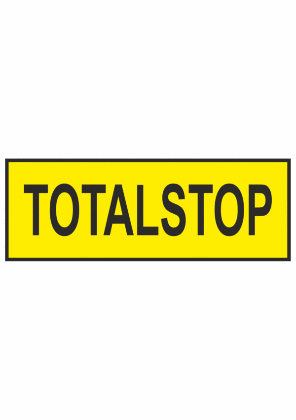 Značení strojů a zařízení - Značení nouzového zastavení: TOTALSTOP (Obdélník)