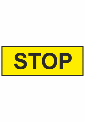 Značení strojů a zařízení - Značení nouzového zastavení: Stop (Obdélník)