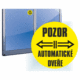 Značení budov - Značení dveří: "Pozor automatické dveře" (Oboustranné šipky)