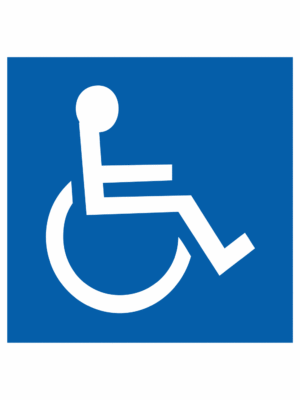 Značení budov, prostorů a vstupů - Symboly dle 398/2009 sb.: Symbol prostoru pro osoby na vozíku