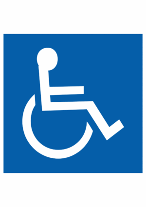 Značení budov, prostorů a vstupů - Symboly dle 398/2009 sb.: Symbol prostoru pro osoby na vozíku