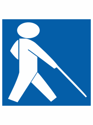 Značení budov, prostorů a vstupů - Symboly dle 398/2009 sb.: Symbol prostoru pro osoby se zrakovým postižením